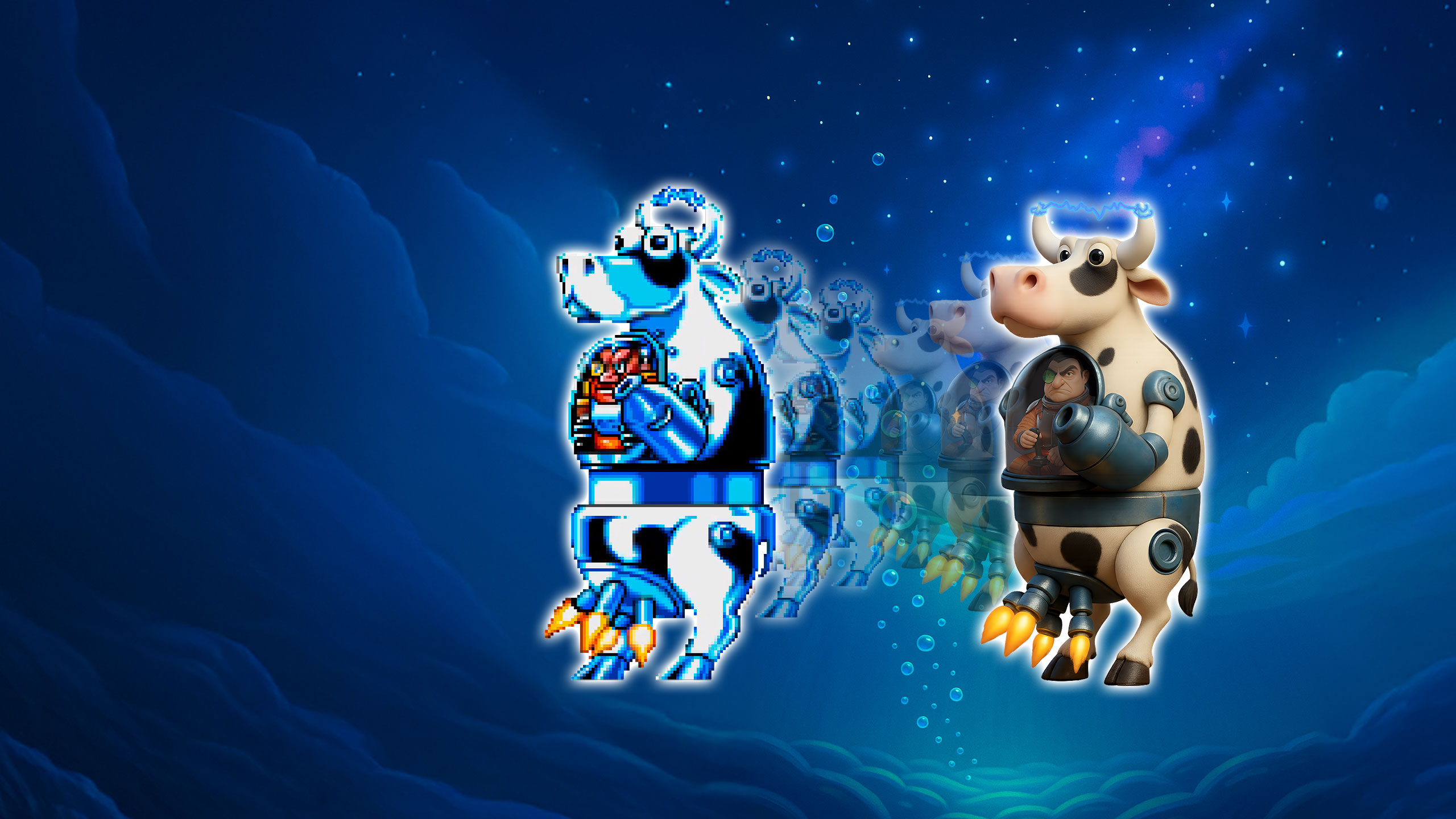 From Retro Pixels<br>to the Pondverse:<br>The Bovine Bomber<br>Recreated in 3D
